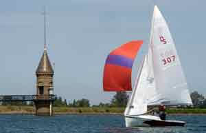 Steve and the Day Sailer on Lake Yosemite Steve and the Day Sailer on Lake Yosemite