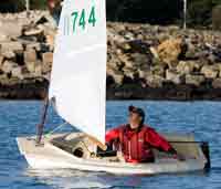 Steve at Richmond in his El Toro sail boat